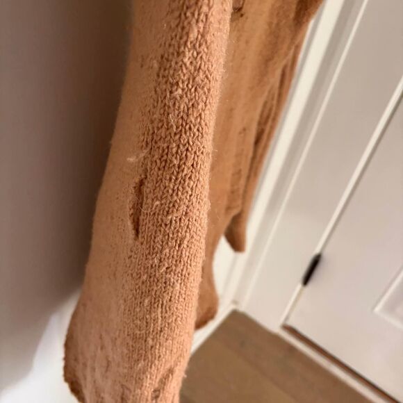 Womens Boho Brown Maternity Comfy Long Sweater Size Large - Picture 6 of 7